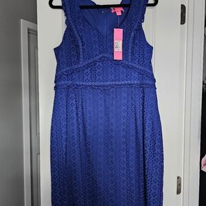 Lilly Pulitzer royal blue lace dress